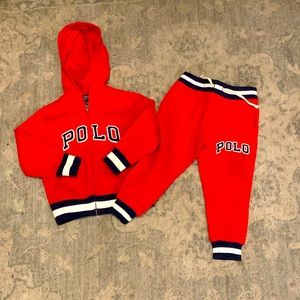 Boy Polo sweatsuit 2T like new worn once